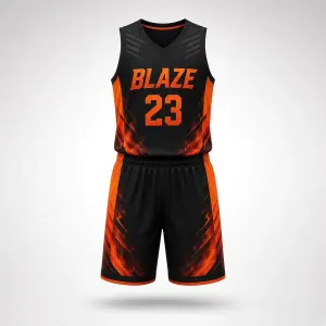 Custom basketball uniform — singlet and shorts