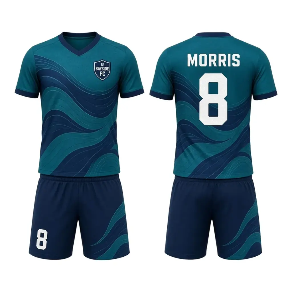 Design example 1 — custom football kit for a fictional club