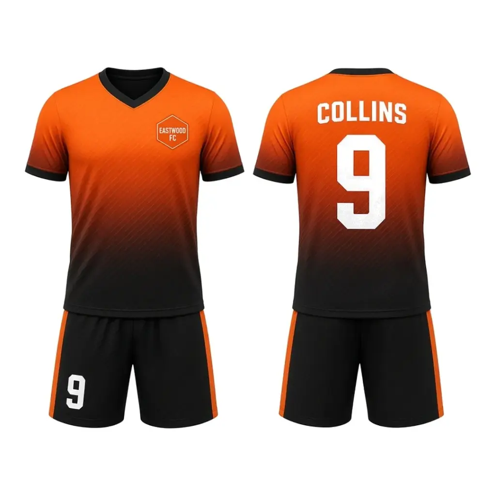 Design example 2 — custom football kit for a fictional club