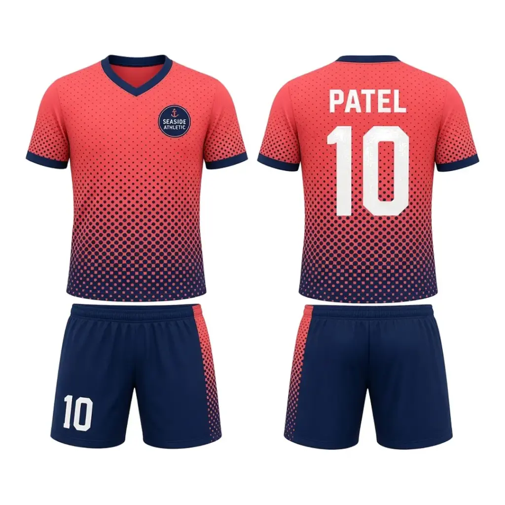 Design example 3 — custom football kit for a fictional club