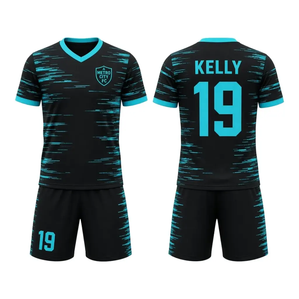 Design example 5 — custom football kit for a fictional club