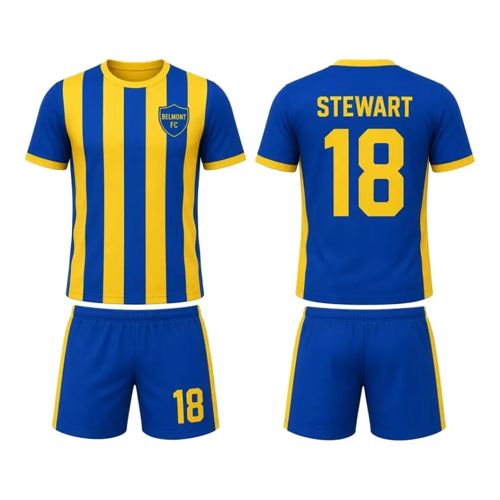 Design example 6 — custom football kit for a fictional club
